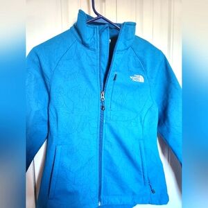 NORTHFACE BIONIC BLUE SOFT SHEll BOTANICAL PRINT LEAVES- WOMENS SP